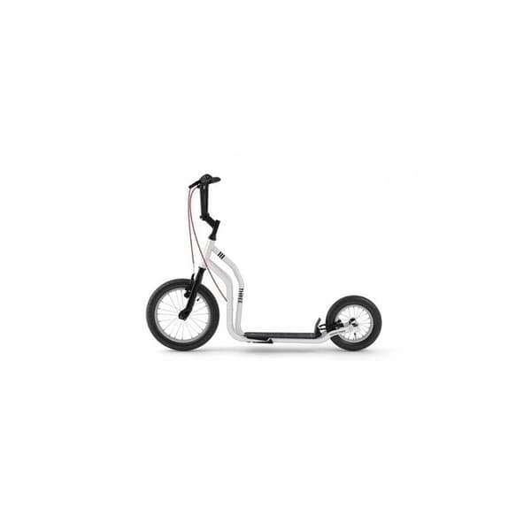 Trottinette Yedoo Three Numbers vit för barn - Bred och uppblåsbar däck - BMX styr - 12 tum, 16 tum - 9.3 kg - Kälke