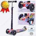Miniatyrbild 1 av 4: TD® Scooter Barnskoter Lysande Cykel Motorcykel Drive 3 Hjul Tyst Flerfärgad Solid Learning Fällbar Justerbar