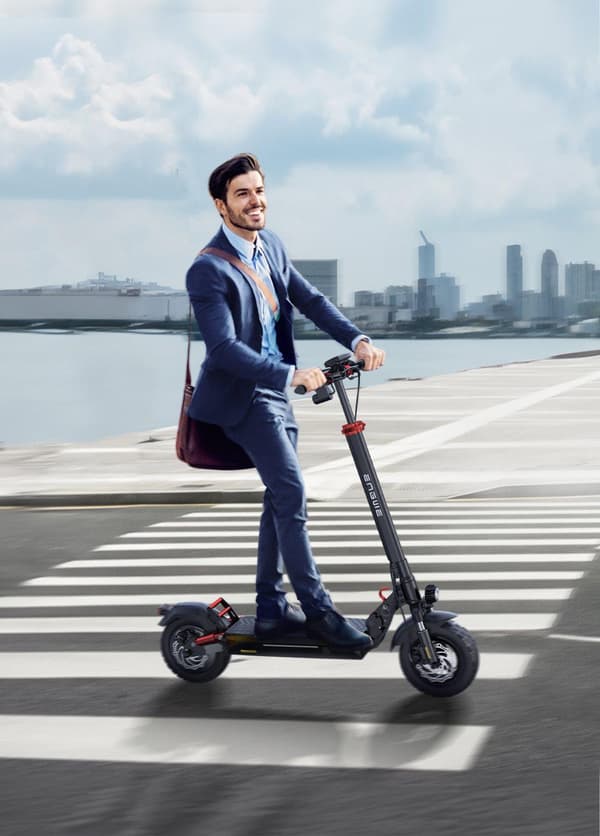 ENGWE Y600S foldbar elektrisk scooter 500W, 48V 18AH batteri, maksimal rækkevidde 70 km, 10*2,75-tommer vakuumdæk, velegnet til bypendling
