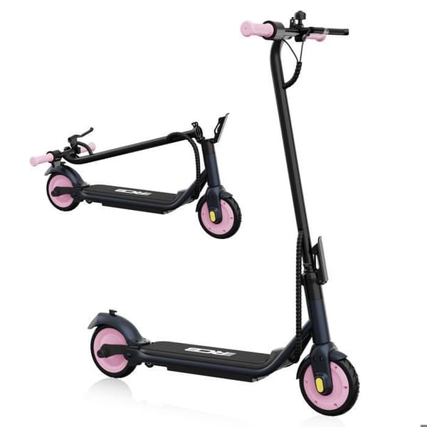 RCB R7X Elsparkcykel för barn - Ihopfällbar, 3 hastigheter, Räckvidd upp till 15 km, Super Rosagåva
