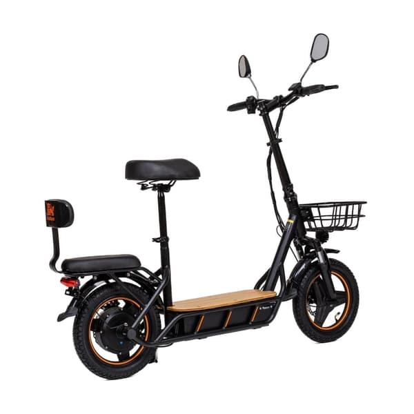 Kukirin C1 Pro 500W 26AH elskoter, 45km/h & 100km räckvidd, 14" däck, korg, baksäte, backspegel, snabbladdning
