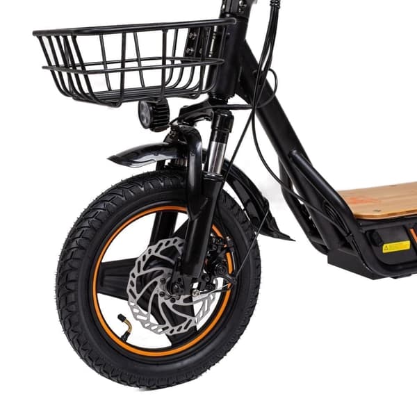 Kukirin C1 Pro 500W 26AH elskoter, 45km/h & 100km räckvidd, 14" däck, korg, baksäte, backspegel, snabbladdning