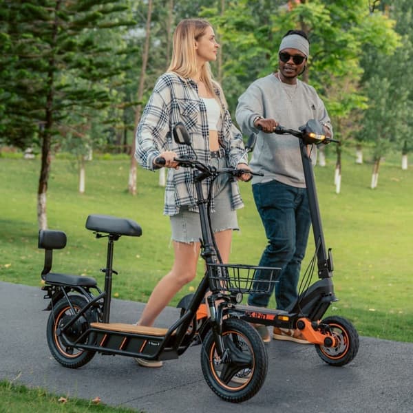 Kukirin C1 Pro 500W 26AH elskoter, 45km/h & 100km räckvidd, 14" däck, korg, baksäte, backspegel, snabbladdning
