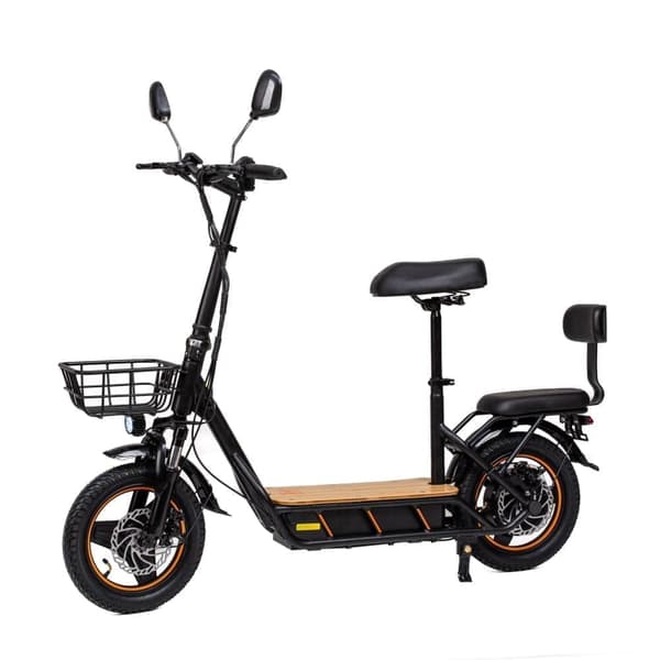 Kukirin C1 Pro 500W 26AH elskoter, 45km/h & 100km räckvidd, 14" däck, korg, baksäte, backspegel, snabbladdning
