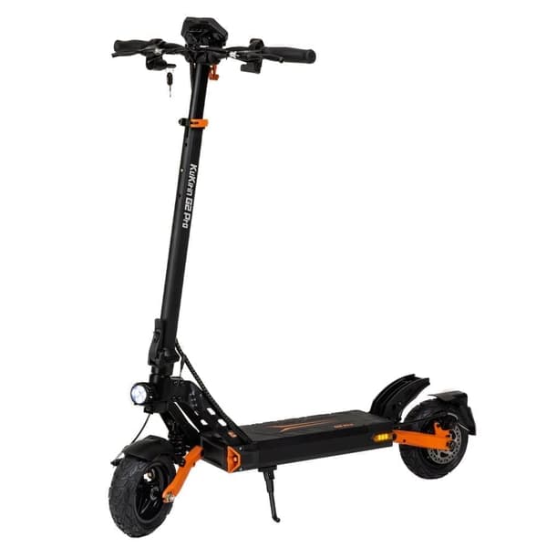 Kukirin G2 Pro 600W 15.6AH elskoter, 45km/h & 58km räckvidd, 9" däck, 6-ljus säkerhetssystem, avtagbart säte & justerbar stång