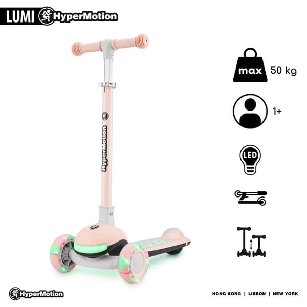 HyperMotion LUMI 3-i-1 sparkcykel för barn med LED-belysning