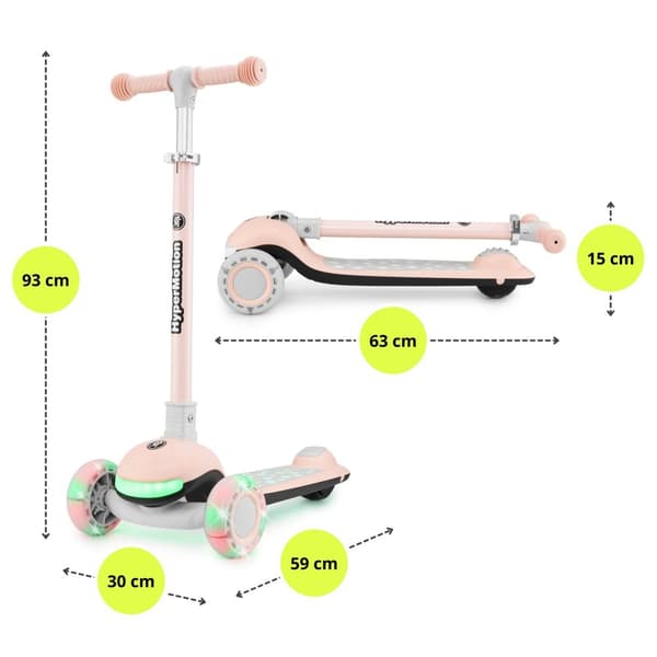 HyperMotion LUMI 3-i-1 sparkcykel för barn med LED-belysning