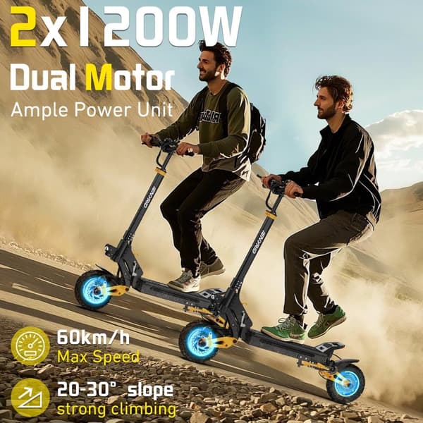 Kaksimoottorinen sähköpotkulauta aikuisille iENYRID ES1, 48V 20.8Ah, 10"