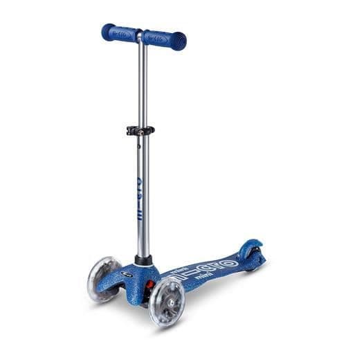 Trehjulig trottinett - Micro Mobility - MMD219 - Blå Glitter - LED - För barn från 5 år Blå