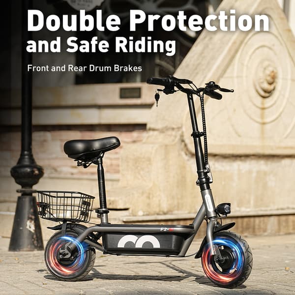 iScooter F2 Elscooter 500W Motor 36V 7.8Ah Litiumbatteri 10-tums däck 30 km/h hastighet 30 km räckvidd Elscooter