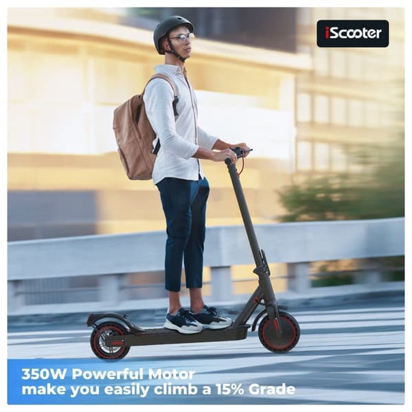iScooter i9 Elscooter 350W 7.5Ah 30 km/h hastighet 30 km max räckvidd 8.5 tums däck hopfällbar elscooter