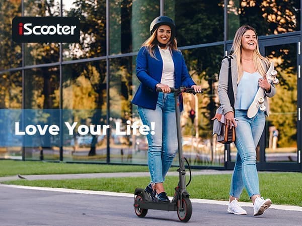 iScooter i9 Elscooter 350W 7.5Ah 30 km/h hastighet 30 km max räckvidd 8.5 tums däck hopfällbar elscooter