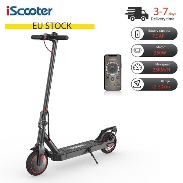 iScooter i9 Elscooter 7,5 Ah Batteri 350 W Motor 30 km/h Hastighet 30 km Max Räckvidd 8,5 Tums Däck Hopfällbar Elscooter