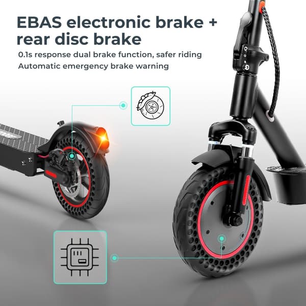 iScooter i9max Elscooter 42V 10Ah Litiumbatteri 500W Motor 40km Max Räckvidd 35km/h Hastighet Elscooter