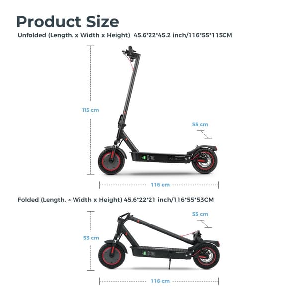 iScooter i9max Elscooter 42V 10Ah Litiumbatteri 500W Motor 40km Max Räckvidd 35km/h Hastighet Elscooter