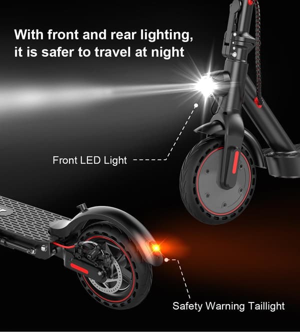 iScooter i9Pro Elscooter 350W Motor 36V 7.5Ah Hopfällbar Scooter 30km/h Maxhastighet 8.5 tums bikakeformade däck Elscooter