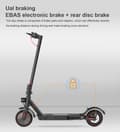 Miniatyrbild 7 av 11: iScooter i9Pro Elscooter 350W Motor 36V 7.5Ah Hopfällbar Scooter 30km/h Maxhastighet 8.5 tums bikakeformade däck Elscooter