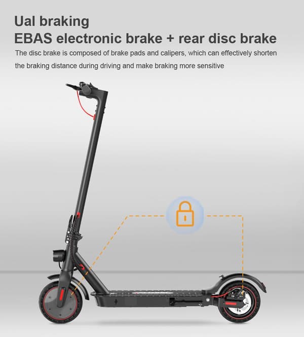 iScooter i9Pro Elscooter 350W Motor 36V 7.5Ah Hopfällbar Scooter 30km/h Maxhastighet 8.5 tums bikakeformade däck Elscooter