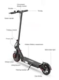 Miniatyrbild 10 av 11: iScooter i9Pro Elscooter 350W Motor 36V 7.5Ah Hopfällbar Scooter 30km/h Maxhastighet 8.5 tums bikakeformade däck Elscooter