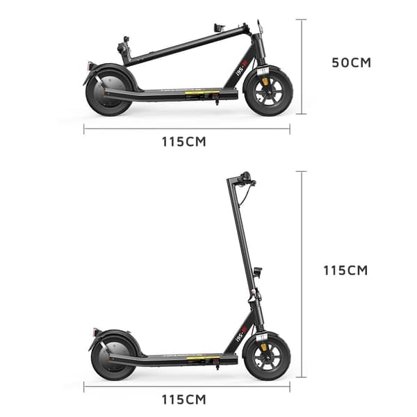 iScooter i9s Elscooter 500W Motor 36V 10Ah Litiumbatteri 10-tums luftfyllda däck Maxhastighet 35 km/h Elscooter
