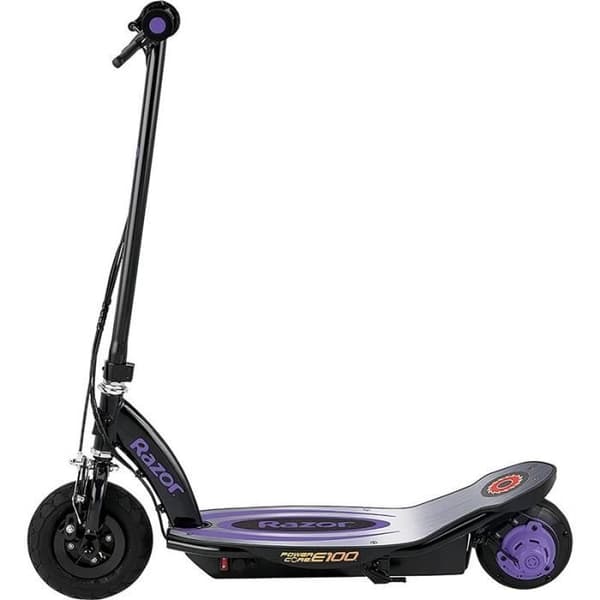 RAZOR Elskoter för barn - Power Core E100 - Aluminiumdäck - Lila