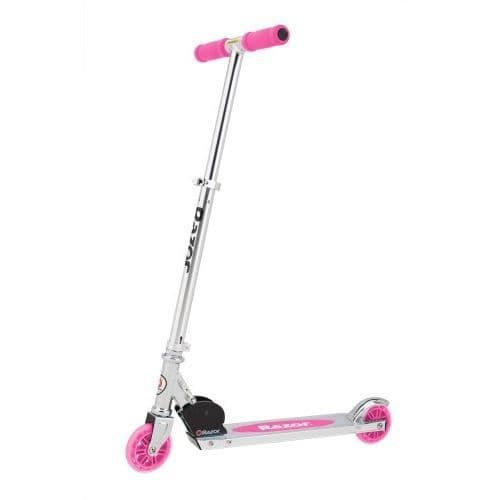 Trottinett - RAZOR - RZ00941 - Rosa - 3 hjul - T-Bar styre i stål CrMo 4130 Rosa, Rostfritt stål, Vit