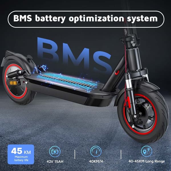 iScooter i10 Elscooter 650W Motor 42V 15Ah Max räckvidd 45km Hastighet 40 km/h Elscooter med app