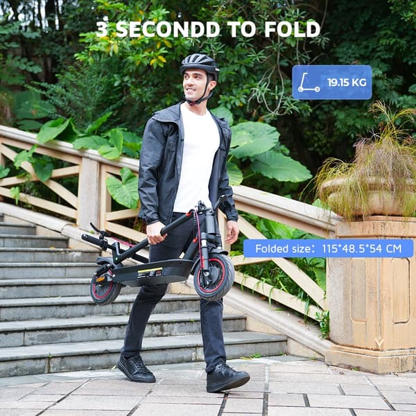 iScooter i10 Elscooter 650W Motor 42V 15Ah Max räckvidd 45km Hastighet 40 km/h Elscooter med app
