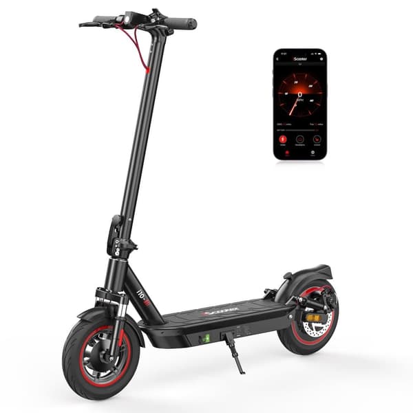 iScooter i10 650W Motor 42V 15Ah Batteri 10 Tums Luftfyllda Däck Max Räckvidd 45km Hastighet 40 km/h Elscooter med APP