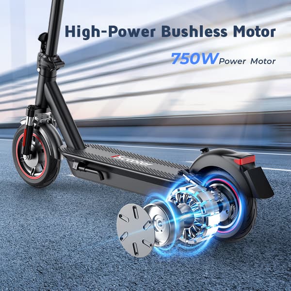 iScooter i10 Max Elscooter 750W Borstlös Motor 48V 18Ah 10 Tums Däck 96 km Max Räckvidd med APP Hopfällbar Kickscooter