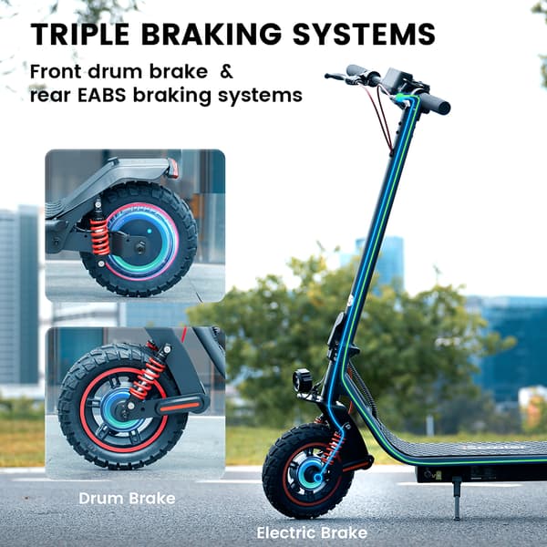 iScooter i10 Pro Elscooter 800W Motor 48V 15Ah Litiumbatteri 10 Tums Däck med Appkontroll Elscooter