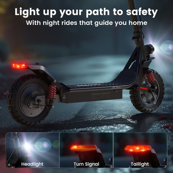 iScooter i10 Pro Elscooter 800W Motor 48V 15Ah Litiumbatteri 10 Tums Däck med Appkontroll Elscooter