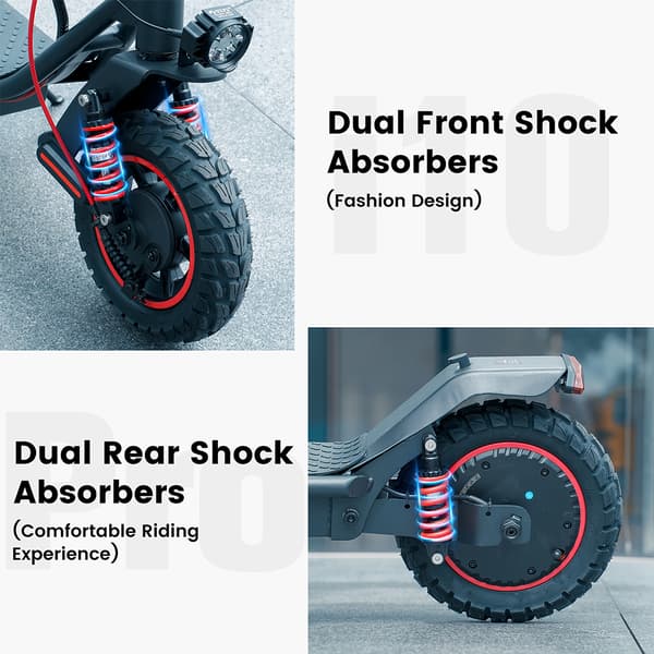 iScooter i10 Pro Elscooter 800W Motor 48V 15Ah Litiumbatteri 10 Tums Däck med Appkontroll Elscooter