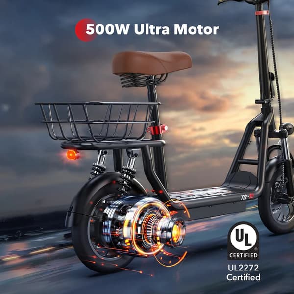 iScooter i12 36V 7,5Ah Batteri 500W Motor 12 Tums Pneumatiska Däck Max Räckvidd 35 km Hastighet 25 km/h Elscooter med APP