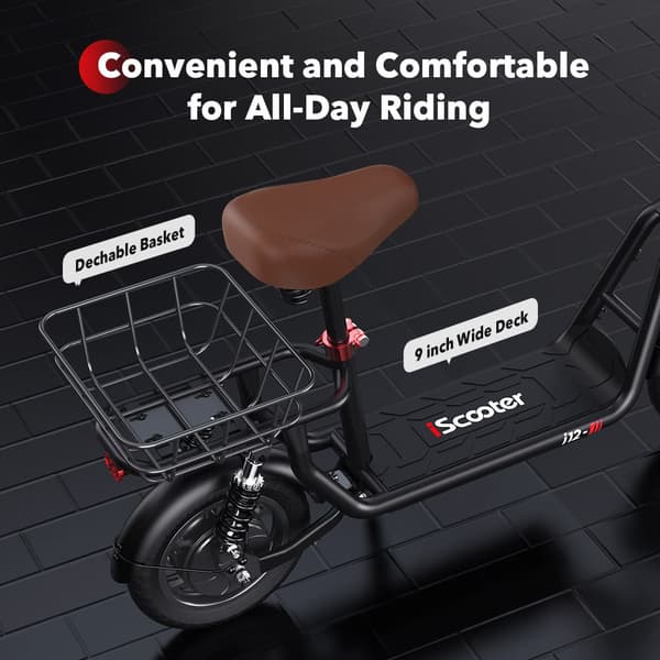 iScooter i12 36V 7,5Ah Batteri 500W Motor 12 Tums Pneumatiska Däck Max Räckvidd 35 km Hastighet 25 km/h Elscooter med APP