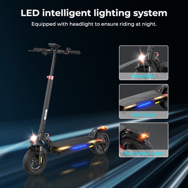 iScooter iX3 800W Motor 48V 10Ah Batteri 10 Tums Sugrörslösa Terrängdäck Max Räckvidd 40km Hastighet 40 km/h Elscooter med APP