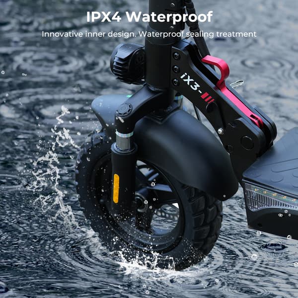iScooter iX3 800W Motor 48V 10Ah Batteri 10 Tums Sugrörslösa Terrängdäck Max Räckvidd 40km Hastighet 40 km/h Elscooter med APP