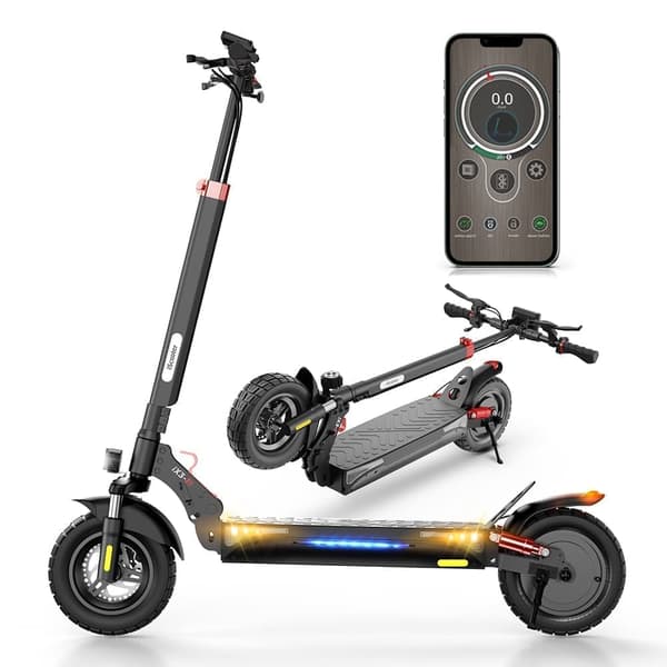 iScooter iX3 Elscooter 48V10Ah Litiumbatteri 800W Motor 10 Tums Slanglösa Terrängdäck 40 km/h Elscooter med Smart APP