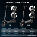 Miniatyrbild 5 av 11: iScooter iX4 48V 15Ah Batteri 800W Motor 10-tums Däck Max Räckvidd 45 km Hastighet 45 km/h Elscooter med APP