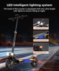 Miniatyrbild 10 av 11: iScooter iX4 48V 15Ah Batteri 800W Motor 10-tums Däck Max Räckvidd 45 km Hastighet 45 km/h Elscooter med APP