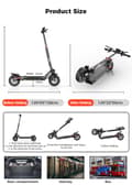 Miniatyrbild 11 av 11: iScooter iX4 48V 15Ah Batteri 800W Motor 10-tums Däck Max Räckvidd 45 km Hastighet 45 km/h Elscooter med APP