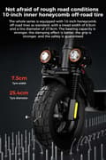 Miniatyrbild 7 av 11: iScooter iX4 48V 15Ah Batteri 10-tums Däck Max Räckvidd 45 km Hastighet 45 km/h Elscooter med APP