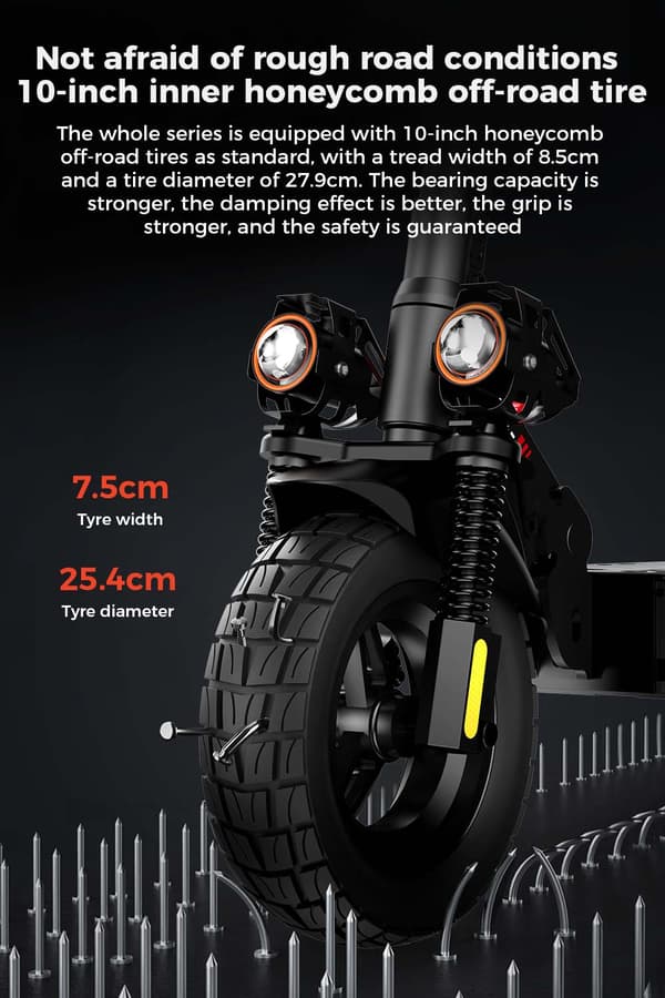 iScooter iX4 Elscooter 48V 15Ah Batteri 800W Motor 10-tums Däck 45 km Räckvidd Elscooter 45 km/h Hastighet