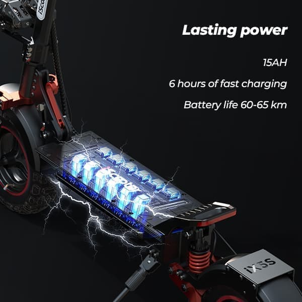 iScooter iX5S 1000W Motor 48V 15Ah Batteri 11 Tums Däck Max Räckvidd 65km Hastighet 45 km/h Elscooter