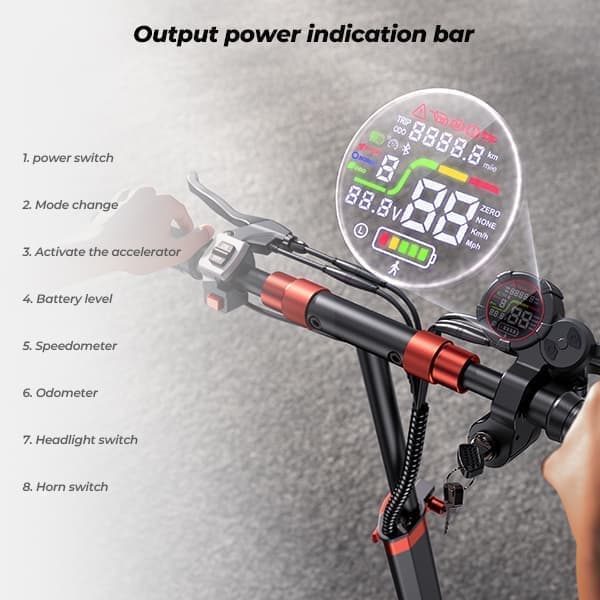 iScooter iX5S 1000W Motor 48V 15Ah Batteri 11 Tums Däck Max Räckvidd 65km Hastighet 45 km/h Elscooter