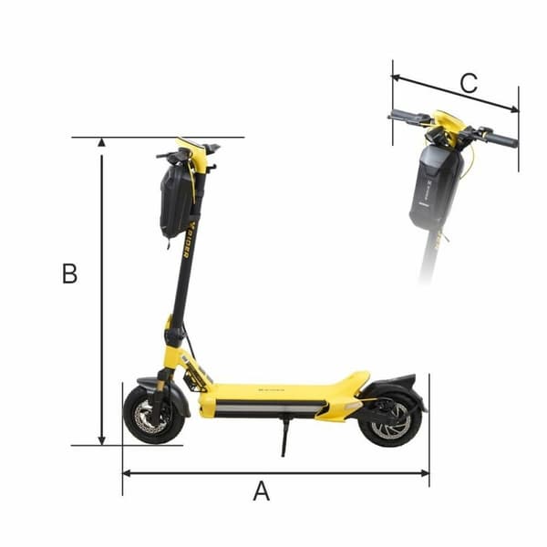 Elscooter Manta XRIDER MX10 MAX Gul Svart 800 W