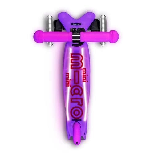 Trottinette - Mikromobilitet - Mini Micro Deluxe Glow LED Plus - Rosa - 3 hjul - 1,95 kg