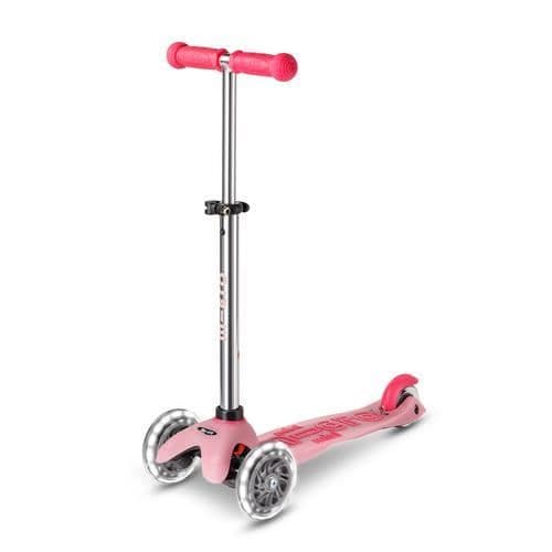 Trottinette - Mikromobilitet - Mini Micro Deluxe Glow LED Plus - Rosa - 3 hjul - 1,95 kg
