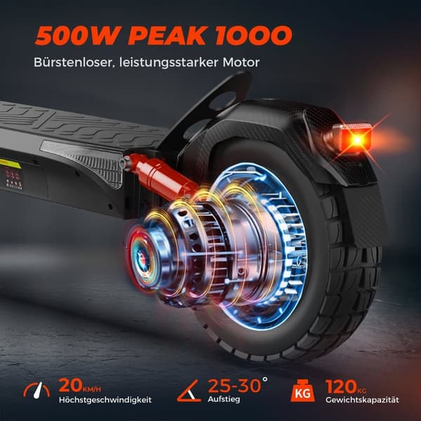 El-løbehjul iSinwheel T4 - 10" - 500W 48V 12.5Ah - APP-styring