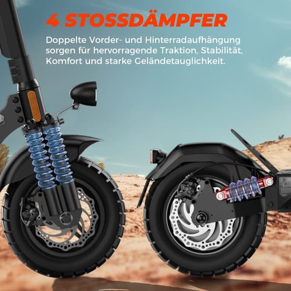 El-løbehjul iSinwheel T4 - 10" - 500W 48V 12.5Ah - APP-styring